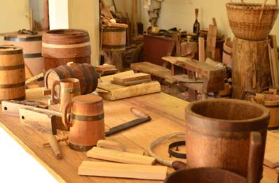 Various Wood Items on Workbench