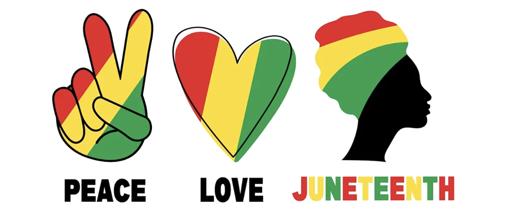 Graphic: Peace, Love, Juneteenth
