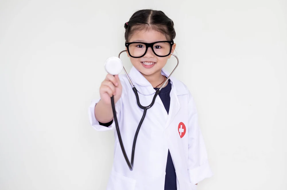girl dressed as doctor