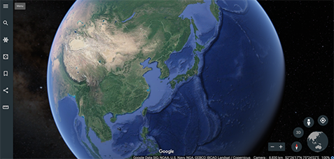 Google Earth Web Globe View